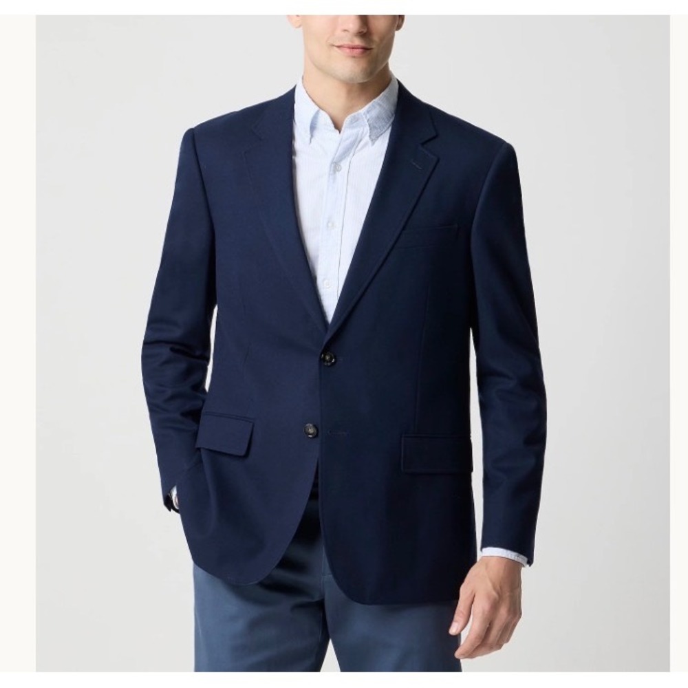 J.Crew Mens 46R Thompson Classic Fit University Blazer Navy Blue BX236 NEW